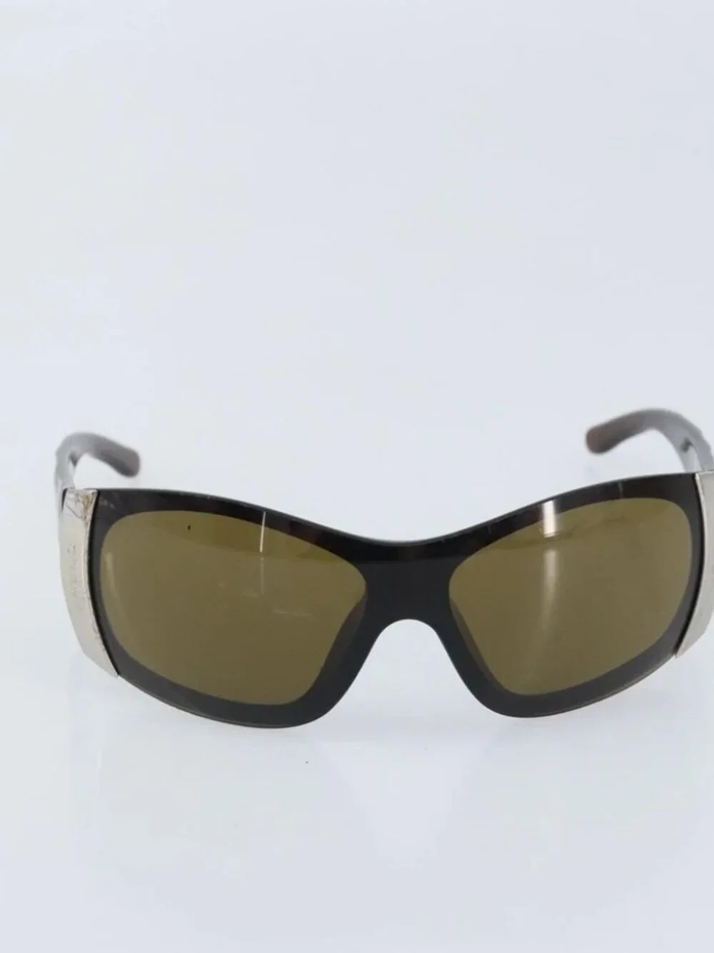 CHANEL Sunglasses plastic Brown CC Auth BA11836